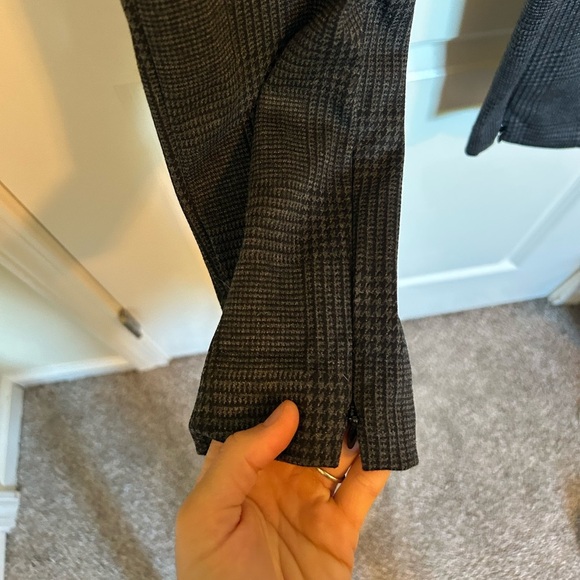 H&m Gray Plaid Leggings/dress pants skinny stretchy high waisted - Picture 3 of 7